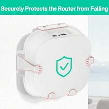 Rimous - Soporte de pared de metal para eero Pro 6e Mount y Pro 6 Mesh Wi-Fi Router Rack de montaje en pared soporte de ahorro de espacio para eero Pro 6 Wall Mount eero Pro 6e Wall Mount con - blanco - Ver 7