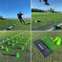 PRO Speed + Agility Set Multi-Sport Training Agility Poles Cones Speed Hurdles Soccer Tennis Crowd Barrier - como en la foto - Ver 3