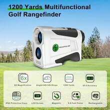 1200 1700 Yds Golf Rangefinder Easy to Clean Slope Magnet Rechargeable 6X Magnification Distance Range Finders Flag Pin Locked Vibration Golfer Gifts Accessories - LG1000AG - Ver 3