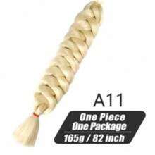 Xpression-trenzas grandes sintéticas para mujer, extensiones de trenzas de pelo de ganchillo, pelo liso Yaki, trenzas Jumbo, uso diario BDI5 - A11 - Ver 13
