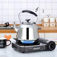Stainless Steel Whistling Tea Kettle - Mirror Polished, Foldable Handle, Fast Boiling, 1L-6L Capacity, Suitable For Home And Restaurant Use - Silver - View 2