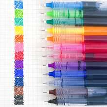 Bộ 5/10/15 bút bi gel khô nhanh, 12 màu mực lỏng, ngòi 0.5mm màu đen, xanh dương, đỏ, bút dung lượng lớn dùng để ký tên, văn phòng phẩm, đồ dùng học tập, chuẩn bị cho năm học mới. - Bút bi - Xem 6