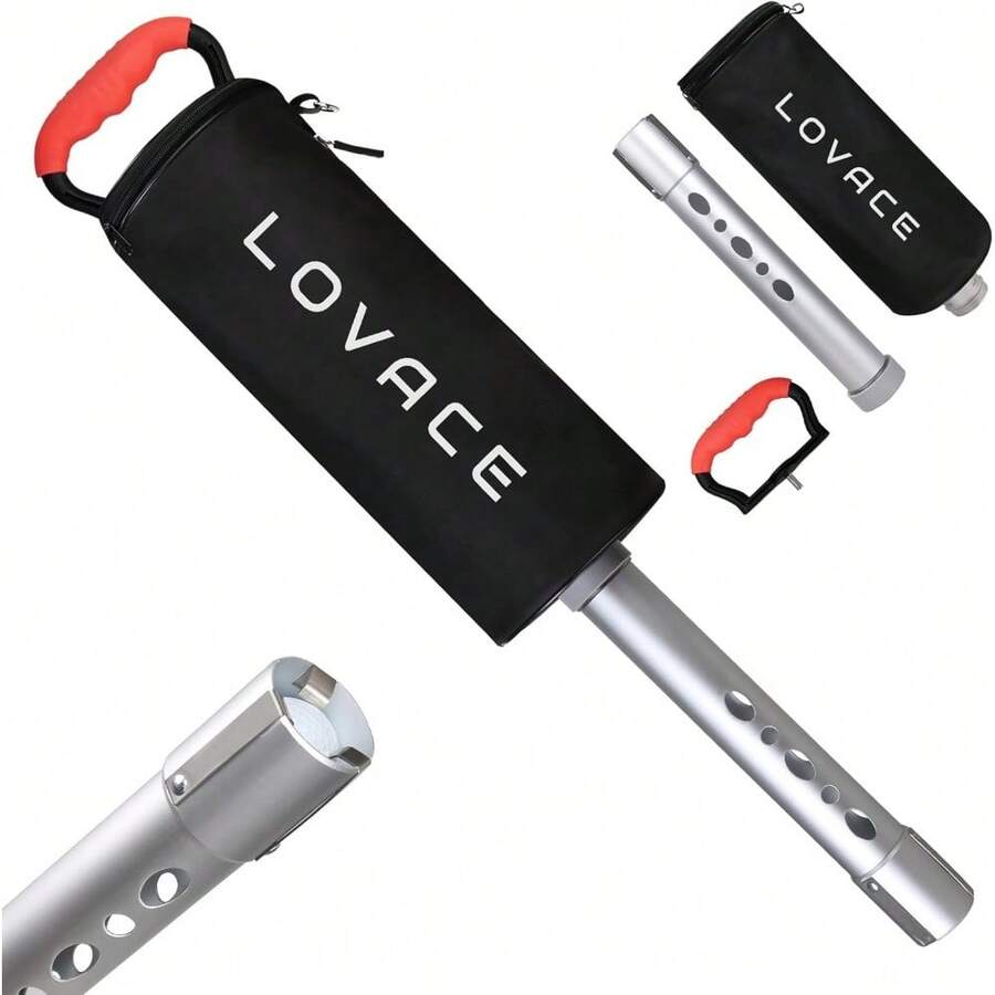 Golf Ball Retriever Shag Bag for Golf Balls with Detachable Aluminum Alloy Tube - Negro - Ver 1