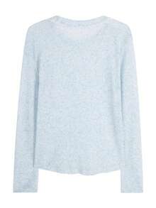 女士修身圆领T恤，防晒，韩版，春夏款 - 淺藍色 - 查看 6