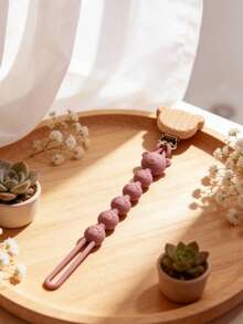 Personalized Silicone Pacifier Clip With Teddy Bear Design, Anti-Lost Chain, Ideal Gift For Baby Christening - Multicolor - View 10