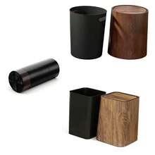 1pc Large Capacity Trash Can With Lid - Plastic Bathroom Garbage Can, Space-Saving Design, Household Trash Can, Suitable For Kitchen, Bathroom, Office, RV, Bedroom, Living Room - Random Style - View 6