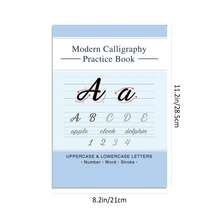 Sổ tay luyện viết thư pháp 56 trang - Chữ hoa & chữ thường, số, từ và hướng dẫn kiểm soát nét viết, in trên giấy màu be (thân thiện với mắt) - Bút mềm hỗ trợ luyện viết, khổ A4. - A4 - Xem 4
