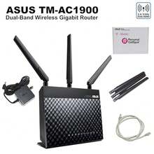 T-Mobile AC-1900 By ASUS Wireless-AC1900 Dual-Band Gigabit Router AiProtection with  Micro for Complete Network Security - Negro - Ver 3