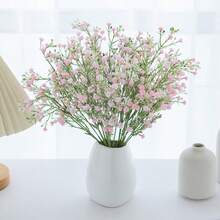 1/3/60 株人造绿植，薰衣草花束，户外花园，生日派对，派对装饰，婚礼花篮，新娘捧花，家居装饰，餐厅，客厅，卧室，窗台，花瓶填充物，装饰品，新年装饰，户外花园，返校季 - 粉色 - 查看 4