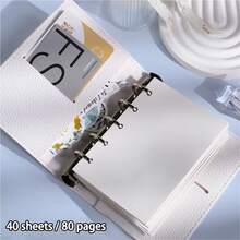 1个M5可替换内芯笔记本封套 - PU皮革质感便携背带，空白可替换内芯，可重复使用，适合旅行，是日记爱好者日常创意记录的理想之选 - 空白本 - 查看 6