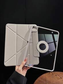可拆卸磁吸平板电脑保护套，型号 A16，3+Y 折叠设计，带笔槽，透明亚克力底壳，适用于第十代 Pro 11 英寸（2020/2021/2022）、Air 11 英寸（M2）、Air 11 英寸（M3）、Mini 7/6，多角度平板电脑支架，智能休眠/唤醒功能，也兼容第九代保护套 - 磁吸閉合 - 查看 2