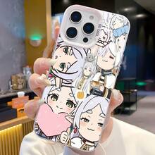 Bonita funda para teléfono con personaje de anime compatible con Samsung  17,  16 Pro Max,  15 Pro Max,  13 y  12. Diseño plateado premium hecho de material de TPU que brinda protección contra golpes y caídas. Un regalo perfecto para familiares, amigos, seres queridos, novios, novias y aniversarios. - Plateado - Ver 5