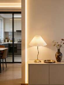 1pc Gold Desk Lamp, Minimalist Table Lamp For Reading, Desk, Bedroom, Warm Light, USB Powered, Suitable For Nordic Style Accommodation, Restaurant, Camping, Atmosphere Lighting - Gold - View 8