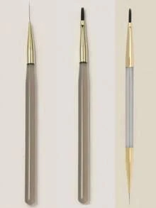 1 pieza Bolígrafo de línea de arte de uñas de doble punta, adecuado para dibujar líneas largas, detalles y patrones finos, se puede usar para perfilar uñas, pintar esmalte de uñas de gel UV, etc. - Multicolor - Ver 10