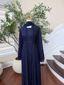 Blue Celestial Two Peice Abaya - Multicolor - View 6