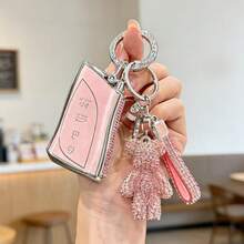 [ Side Diamonds ] 4 Buttons TPU Car Key Case Cover Shell Fob For Lexus ES200 / ES250 / ES300h / ES350 RX300 / RX350 / RX450h NX260 / NX350 / NX350h UX200 / UX250h IS300 / IS350 RC300 / RC350 LS500 / LS500h GX460 TX - Style 16 - View 12