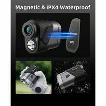 Dormie Golf Rangefinder with Slope800 Yards Laser Range Finder Golfing Aluminum Alloy Body Flag Pole Locking Vibration Slope Compensation 6X Magnification Rangefinder with Magnet - T100 Pro Blanco - Ver 7