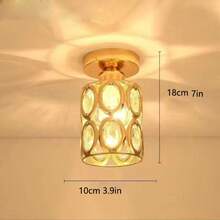1 pieza Lámpara de techo de cristal mini, accesorio de iluminación de techo moderno y minimalista para pasillo, entrada y vestíbulo, cristal de lujo, bombilla no incluida - Varios - Ver 20