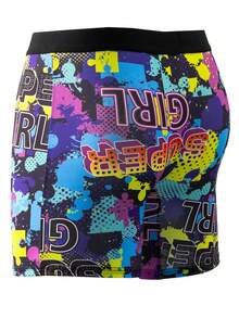 3条/套 男士时尚图案长款平角内裤，涂鸦风格透气舒适高弹长款平角泳裤，运动短裤，新奇男士内裤，骑行短裤 - 彩色 - 查看 3