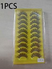 2pcs/10pairs Soft, Fluffy & Natural Mink 3D False Eyelashes Makeup Set, Including Long & Short Lashes - Multicolor - View 12