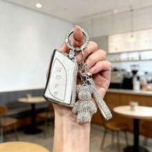 [ Side Diamonds ] 4 Buttons TPU Car Key Case Cover Shell Fob For Lexus ES200 / ES250 / ES300h / ES350 RX300 / RX350 / RX450h NX260 / NX350 / NX350h UX200 / UX250h IS300 / IS350 RC300 / RC350 LS500 / LS500h GX460 TX - Style 16 - View 2