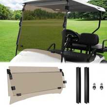 Golf Cart Windshield for EZGO TXT 1995-2013 Golf Cart Foldable Clear Impact Resistant Windshield For EZGO Fit 0.75 Inch Square Strut Window Frame Tinted - Teñido - Ver 2