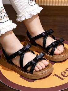 儿童夏季室内幼儿沙滩鞋 - 黑色 - 查看 4