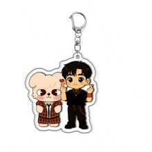 亚克力双面钥匙扣动漫周边精致挂件，PVC钥匙扣周边收藏玩具小礼物背包挂件饰品 - 彩色 - 查看 3