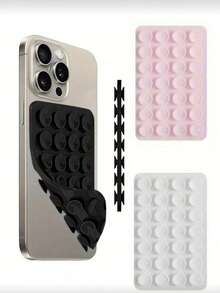 1个硅胶手机防滑吸盘，28个硅胶吸盘垫，手机防滑垫，移动电源吸盘，兼容、安卓手机，生日礼物，送给家人朋友的手机支架，手机支架，手机配件 - 彩色 - 查看 2