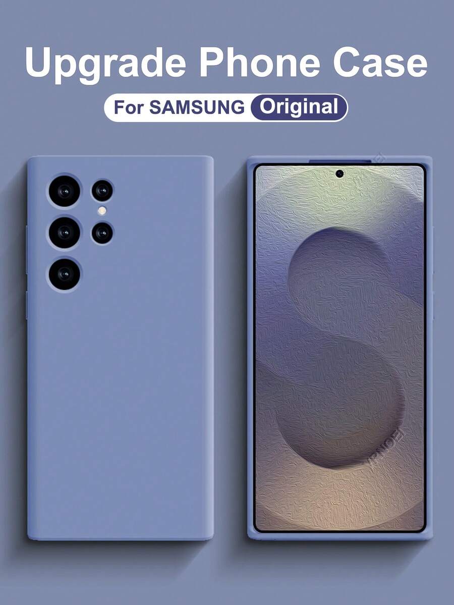 适用于三星 Galaxy S24 S21 S22 S23 S25 Ultra 手机的豪华保护壳，柔软防震保护套配件，也适用于三星 S25 S23 S22 S21 S24 Plus 手机 - 淺紫色 - 查看 1