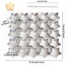 迷你星星饼干模具、迷你爱心饼干模具、迷你花朵饼干模具、25孔小型饼干模具、1英寸星星饼干模具、小型金属食品模具，适用于烘焙、水果、糖霜、粘土、不粘面团 - 銀色 - 查看 7