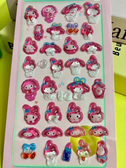 第二代可爱动物贴纸，女孩心形滴管3D贴纸，手机壳，手账装饰，防水加厚3D贴纸，水瓶，杯子，创意个性化贴纸，送朋友的礼物，送女儿的礼物，贴纸，礼物