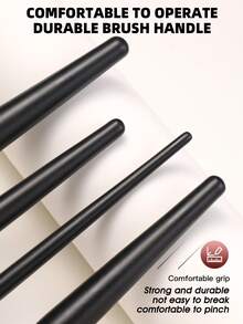 33PCS All-In-One Makeup Brushes Set: 32PCS High-Resilient Makeup Brushes+ 1pc Reusable Storage Bag – Dry & Wet Dual-Use With Easy Organization - Black - View 10