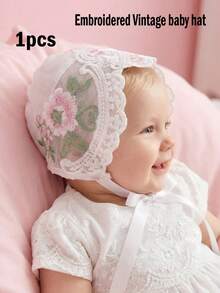 1pc Vintage Palace Style Embroidered Pink Retro Hat - 1PC - View 14