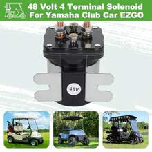Heavy Duty 48V 4-Terminal Solenoid for Club Car EZGO  Golf Carts - Compatible with Club Car 101883601 EZGO 73231G01  JR1-H1950-00 - 586 Series - plata - Ver 4