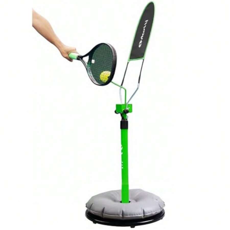 Tennis Trainer Portable Tennis Practice Equipment for All Levels Real Topspin Training Aid • Adjustable Height and Angle Pro Tennis Buddy - como en la foto - Ver 1