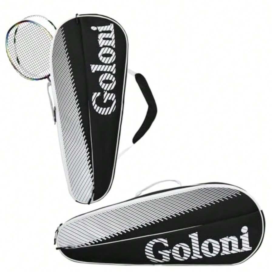 3 Racquet Tennis Bag for Professional or Beginner Tennis Players Rackets Cover Bag with Protective Pad and Lightweight Unisex Design for Men Women Youth and Adults - Blanco - Ver 1