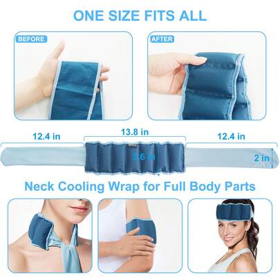 Reusable Cooling Neck Wrap - Instant Relief Icy Neck Band For Summer Outdoor Sports, Hiking, & Heatstroke Prevention