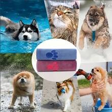 Ultra-Absorbent Microfiber Dog Towel - Quick Dry, Soft & Thick Pet Bathing Cloth With Embroidered Paw Design - one-size - View 8
