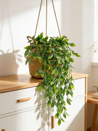 1/20pcs Artificial Plants (With/Without Pot), Fake Hanging Ivy, Artificial Potted Ivy, Fake Mandala Vine Ivy, Green Plant Wall Decor, Suitable For Home And Living Room Indoor/Outdoor Decoration, Fit For Indoor, Outdoor, Living Room Shelves, Room, Kitchen, Home, Wedding, Bedroom Decoration