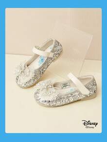 Disney 1 Pair Licensed Princess Shoes, Suitable For Daily And Holiday Outdoor Wear, Comfortable, Non-Slip, Breathable (Children Flat Shoes, Girls Shoes, Princess Shoes, Queen Shoes) - Beige - View 6