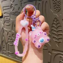 New Jelly Sitting Heart-Shaped Bear Cute Keychain, Car Key Chain, Backpack Pendant, Gift, Holiday Gift, Birthday Gift, Perfect Gift - Multicolor - View 6