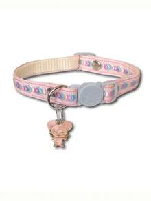 1pc Pet Collar With Embroidered Floral Pattern, Cartoon Pendant & Bell, Kitten/Puppy Neck Decoration Collar - Multicolor - View 22