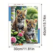1 Set Handmade 5D DIY Diamond Painting Kit, Suitable For Home Bedroom Entrance Study Bathroom Decoration Canvas Wall Art, Holiday Gift - Multicolor - View 13