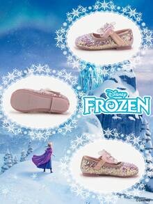 Disney 1 Pair Licensed Princess Shoes, Suitable For Daily And Holiday Outdoor Wear, Comfortable, Non-Slip, Breathable (Children Flat Shoes, Girls Shoes, Princess Shoes, Queen Shoes) - Pink - View 4