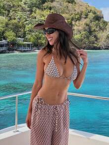 2026 Women's Beach Summer Swimsuit Set Random Print Spaghetti Strap Sexy Bikini , Summer Outfits,Elegant,Valentine's Day,Beach,Vacation,Carnival,Casual,Chic,Summer Outfits,Summer Holiday Outfits,Spring,Valentine Outfits For Women,Carnival. - 彩色 - 查看 1