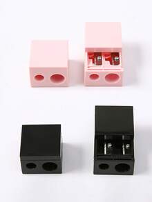 2/1个迷你削笔器，眉笔削笔器，极简透明削笔器，学生削笔器，手动削笔器 - 彩色 - 查看 7