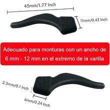 Timotech 20 Pares Retenedores de Lentes, Ganchos Silicona para Gafas, Sujetadores Antideslizantes con Caja, Agarres para Orejas, Retenedores  Lentes de Sol - / - Ver 3