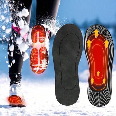 USB-Powered, Trimmable Electric Heated Insoles For Men And Women, Providing Foot Heating And Massage