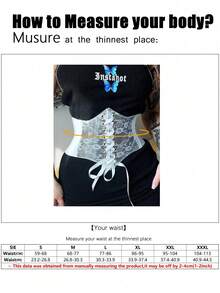 1件装女士白色蕾丝束腰带，性感宫廷风，适合万圣节派对或日常通勤 - 白色 - 查看 10